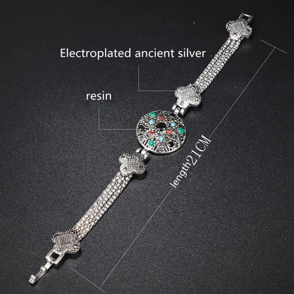 mrwonder Boho Girl Women Retro Bangles Ethnic-style Rhinestone Bracelet Stylish Hand Chain Ornament 2018 autumn Fashion san0 | Украшения и