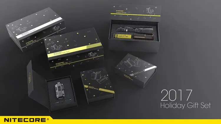 Распродажа! NITECORE праздничный подарочный набор наконечник металлический микро USB Перезаряжаемый кнопочный светильник+ зажим мини EDC маленький флэш-светильник 5 цветов