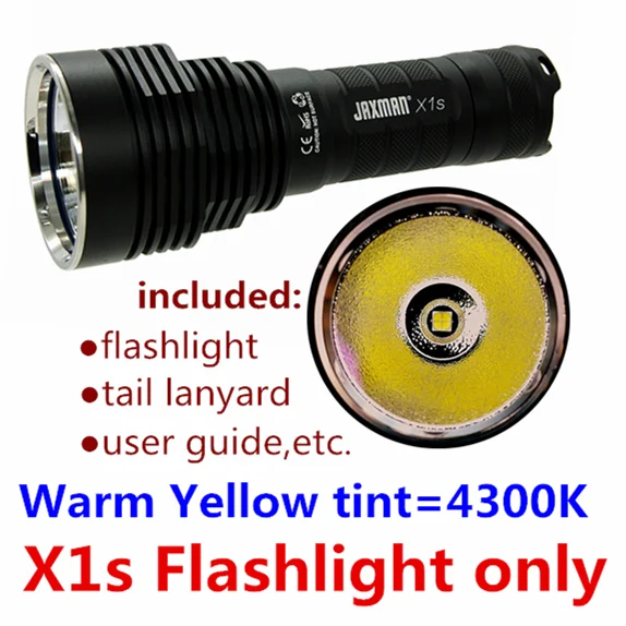 Jaxman X1s версия потока CREE XHP50/XHP50.2 26650/18650 светодиодный фонарик Тактический задний переключатель - Испускаемый цвет: xhp50 warm yellow