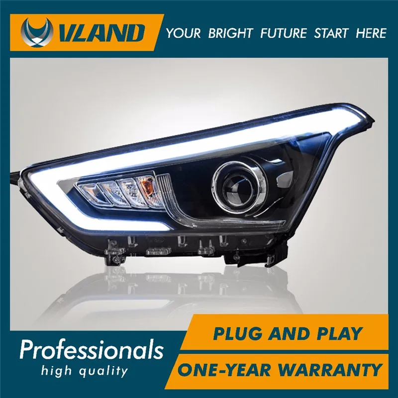 VLAND завод для автомобильных головных ламп Hyundai IX25 2014 2015 2016 LED ящик светодиодные