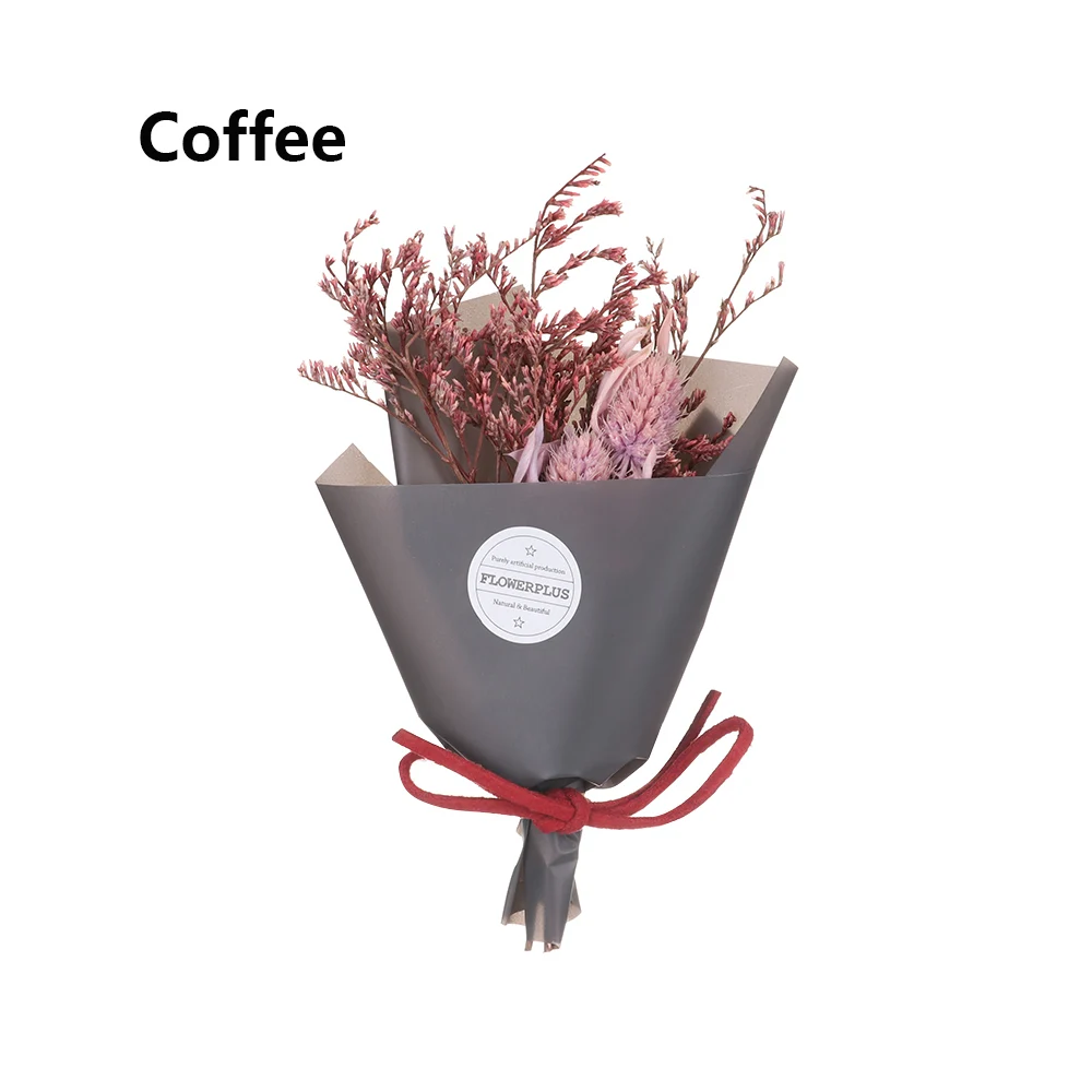 coffee 1 шт. натуральные сухие цветы миниатюрное травяное для свадьбы украшения для самодельного изготовления Упаковка подарков сушеные цветы фото реквизит - Цвет: coffee