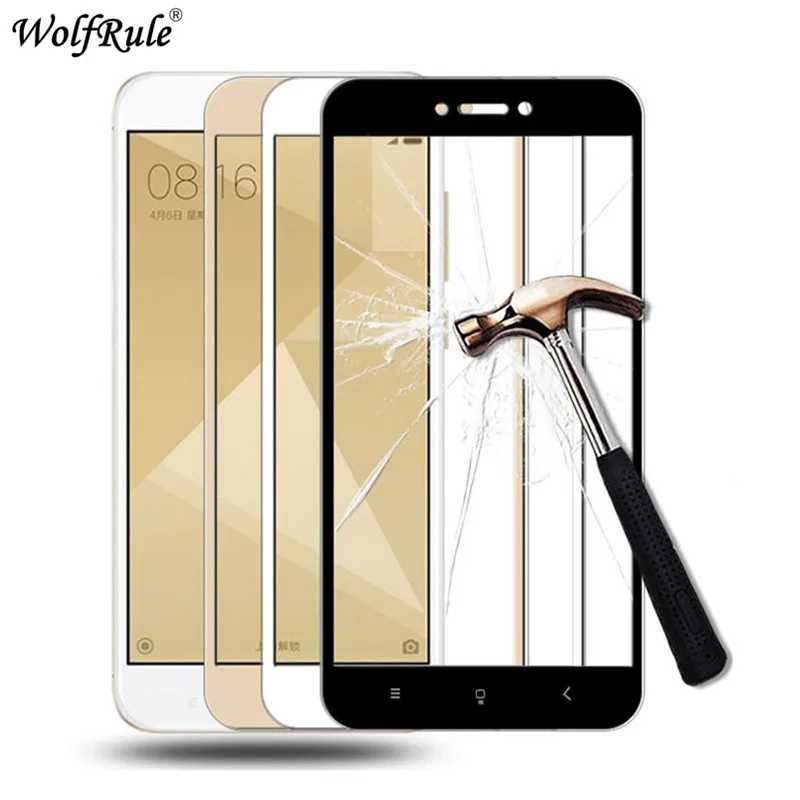 Protector de pantalla de vidrio templado para m&oacute;vil, pel&iacute;cula protectora completa para Xiaomi Mi A1, Mi 5C, 6, Mi A2 Lite, 2 uds.-0