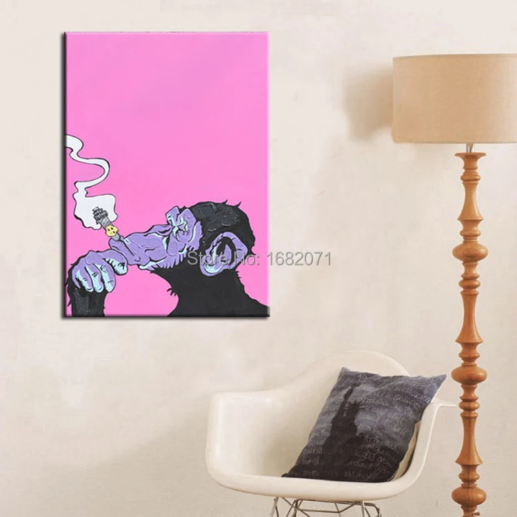 Профессиональный художник ручная роспись высокое качество смешная обезьяна