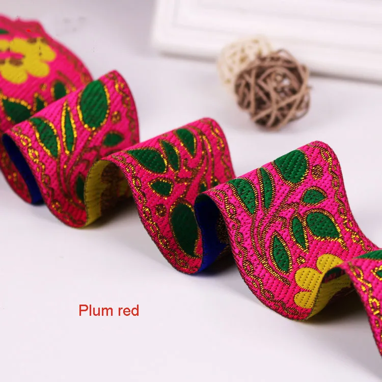 Meetee 1PC 5CM Sun Flower National Style Lace Ribbon Apparel Decoration Accessories Jacquard Satin ZK5114 | Дом и сад