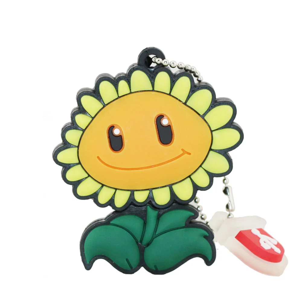 USB флеш-накопитель с забавными мультяшными персонажами мультфильмов Animado Zombies, 8 ГБ, 16 ГБ, 32 ГБ, 64 ГБ, 128 ГБ, накопитель для хранения с подсолнухом