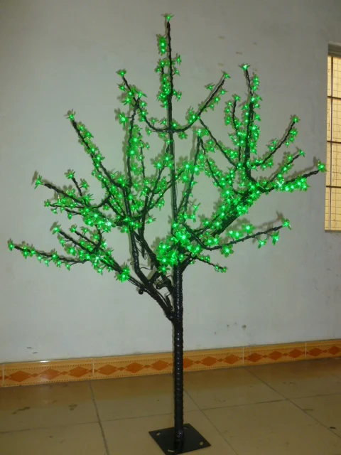 Бесплатная доставка Рождество Новый год декор зеленый вишневый цвет дерево свет