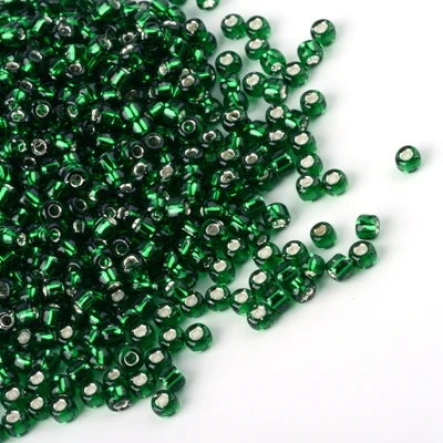 Green 20 г 2x1 мм 12/0 с серебряной нитью, бледно-палевого цвета, MGB японский крошечный маленькие бусины для самостоятельного изготовления украшений Стекло круглое отверстие Rocailles Бисер для изготовления ювелирных изделий - Цвет: Green