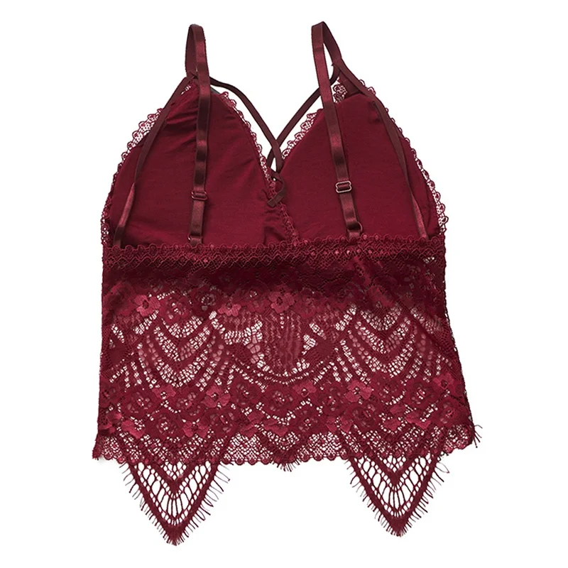 New Ladies Big Size Triangle Cup Lace Push Up Bra Black Bralette Deep V Women's Bras Underwear Large | Женская одежда