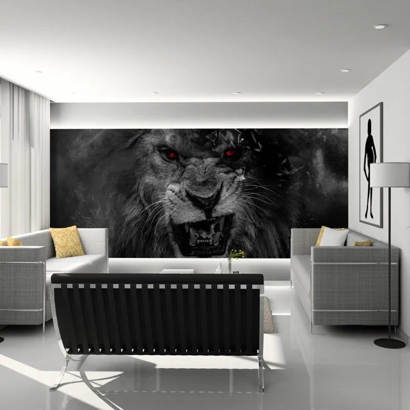 Фотообои на заказ 3D Фотофон с изображением Льва бар КТВ оригинальное