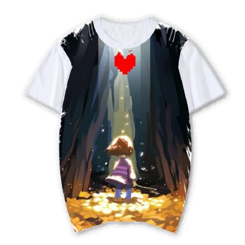 Повседневная хлопковая Футболка с рисунком аниме Undertale фриск ториэль Санс