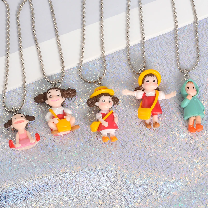 Ожерелье с подвеской в виде мультяшного персонажа желтая шляпа маленькая сумка