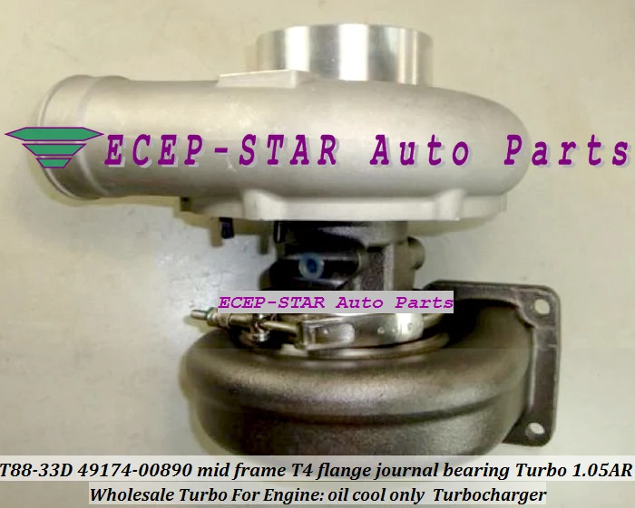 Фланцевый подшипник с масляным охлаждением T88 33D 49174 00890 Turbo 1 05 AR T4 97 мм V band