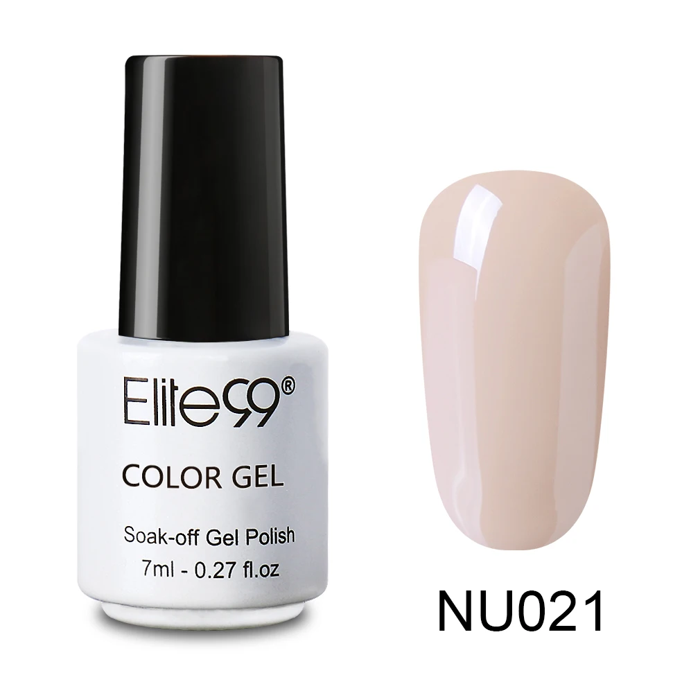 NU021 Elite99 Гель-лак все для маникюра Vernis верхнее покрытие УФ светодиодный Гель-лак замачиваемый для ногтей художественный Гель-лак для ногтей Базовое покрытие цветной гель - Цвет: NU021