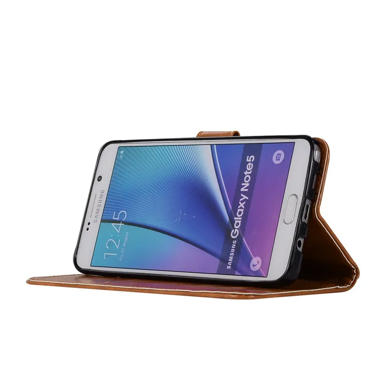 Флип для samsung Galaxy Note 5 Note5 SM N920 Винтаж кожаный чехол Drop Доказательство пыле мягкие