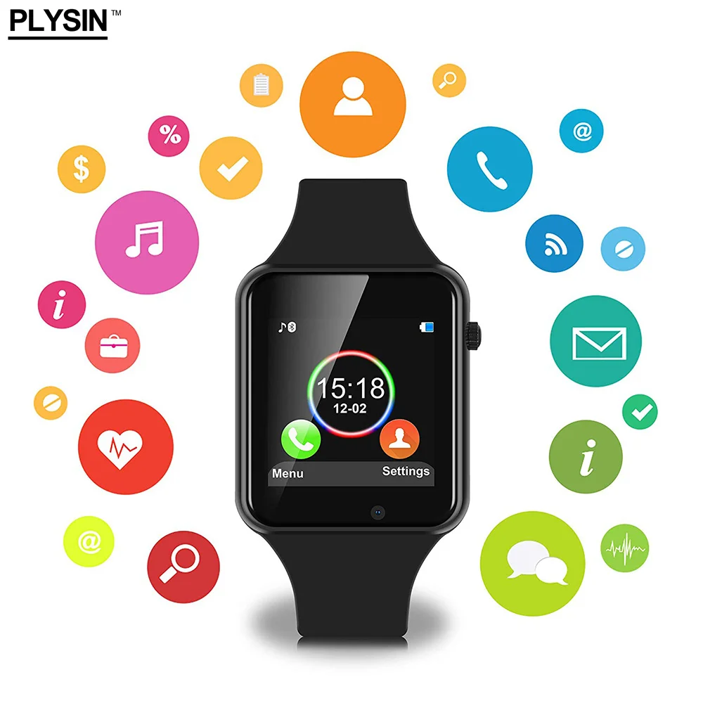 Умные часы для мужчин сенсорный экран поддержка SIM карты bluetooth камера совместима