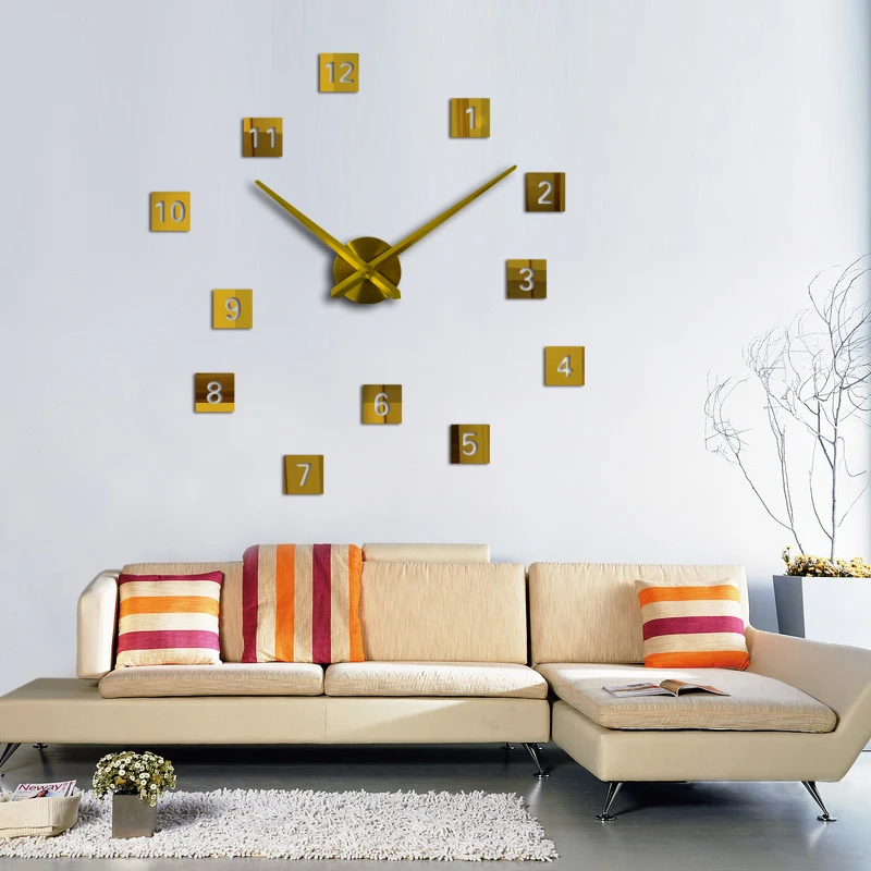 2017 new wall clock diy clocks reloj de pared quartz watch europe living room large decorative horloge murale watches stickers | Дом и сад