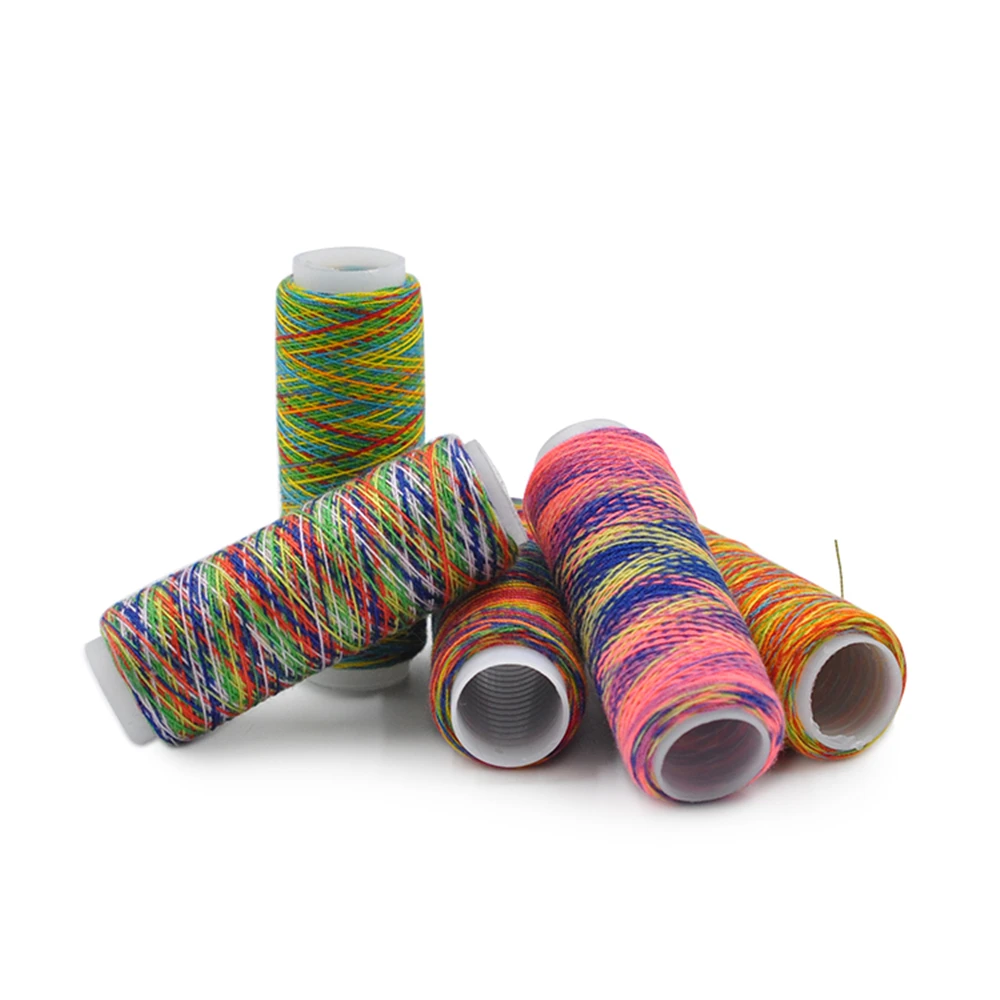 2 шт. Радужный цвет полиэстер швейная нить ручная стеганая вышивка для шитья дома