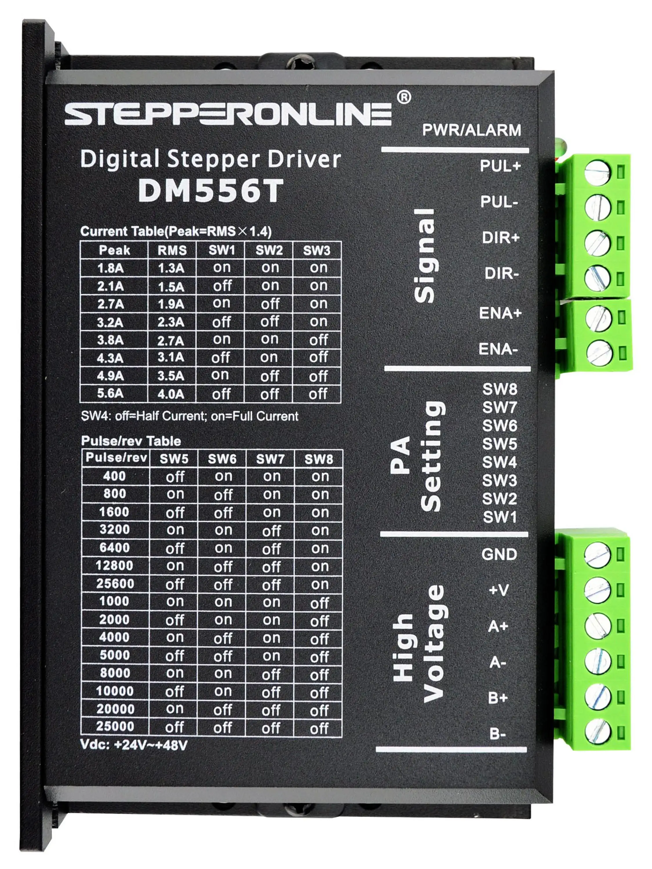 Цифровой Драйвер шагового двигателя 1 8 ~ 5.6A 20 50VDC PUL/DIR многошаговый шаговый для Nema