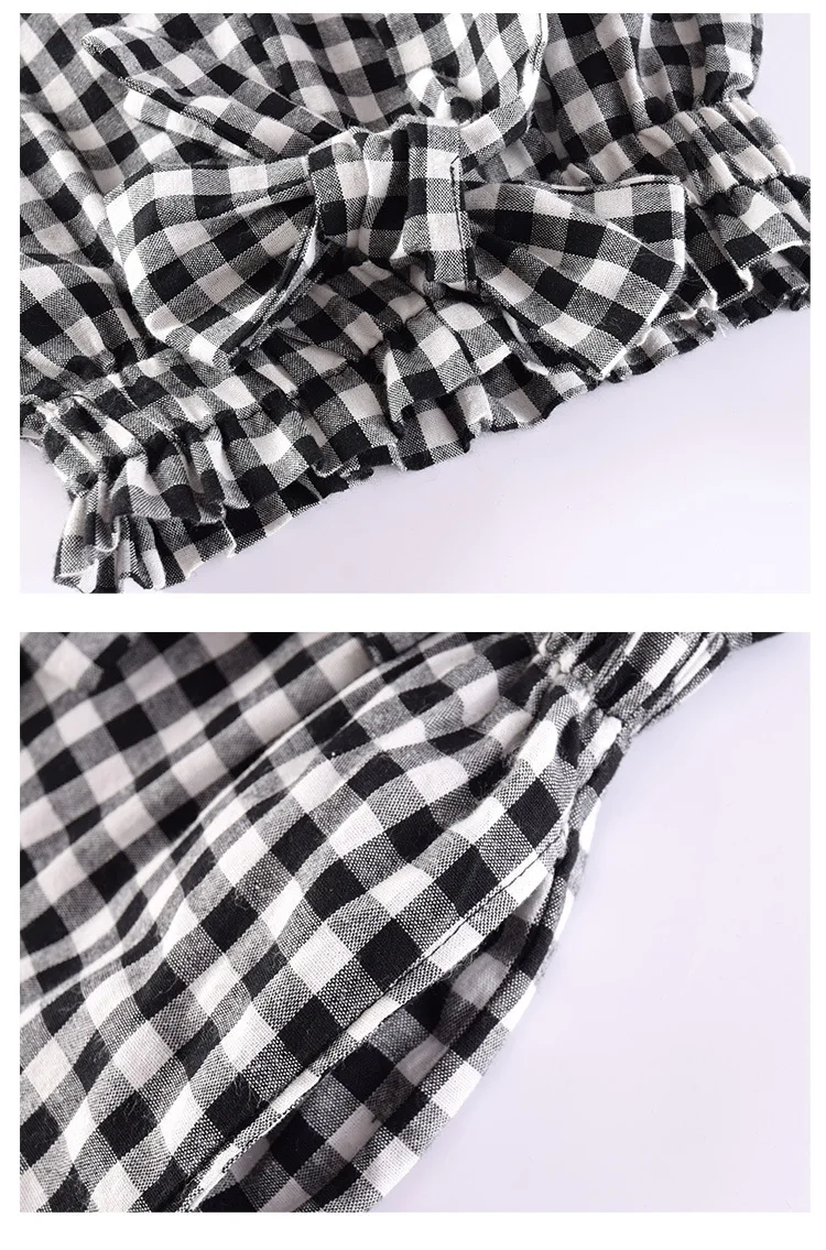 

Children Clothing Suit Girl Set Kids Clothes Girls Clothes Set Kid Spring Clothing Sets Solid Color Black Shirt Plaid Long Pants