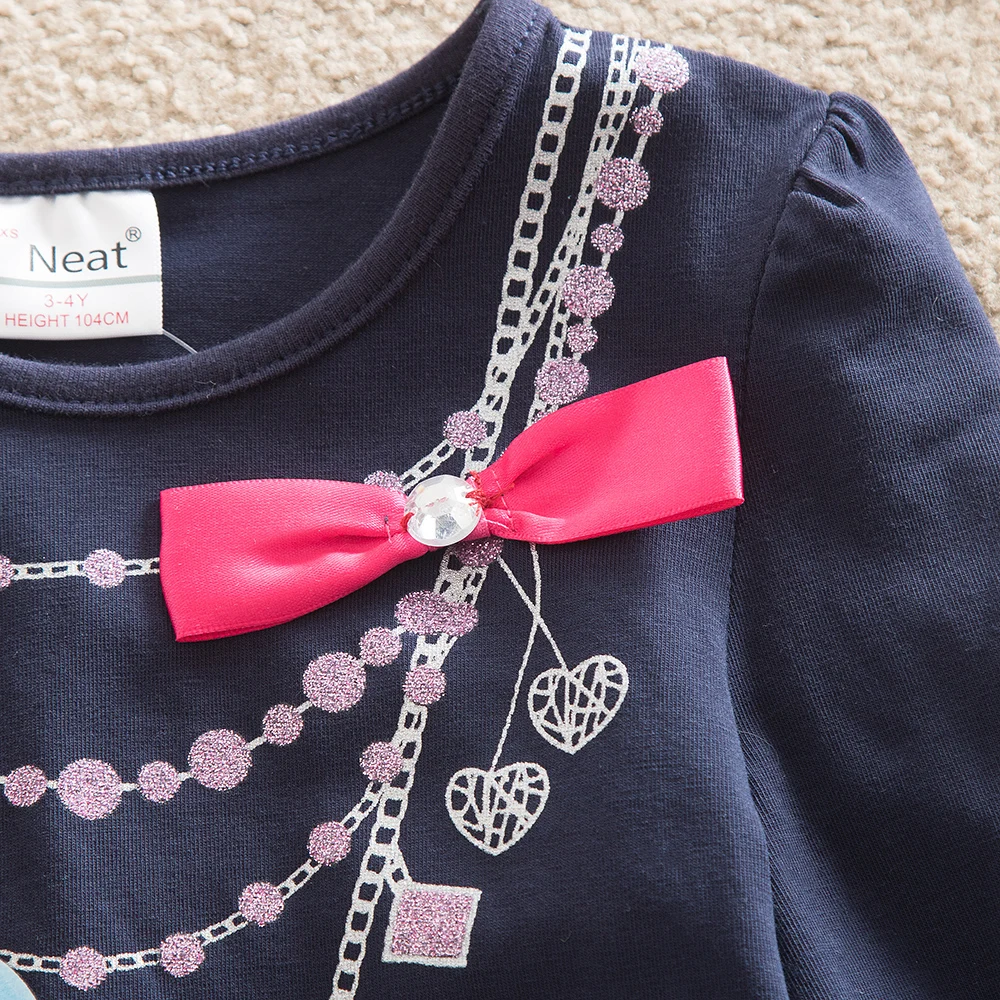 Осеннее платье для девочек vestidos infantil одежда детей детская с длинными рукавами и