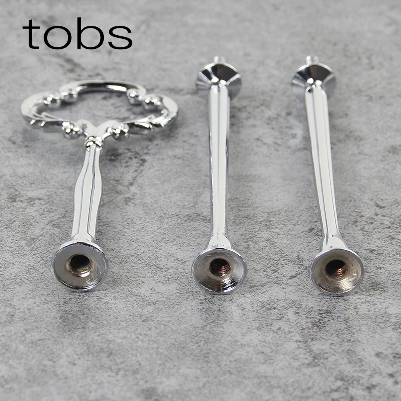 3-уровневая серебряная тарелка для торта с фруктами подставка ручкой фурнитура