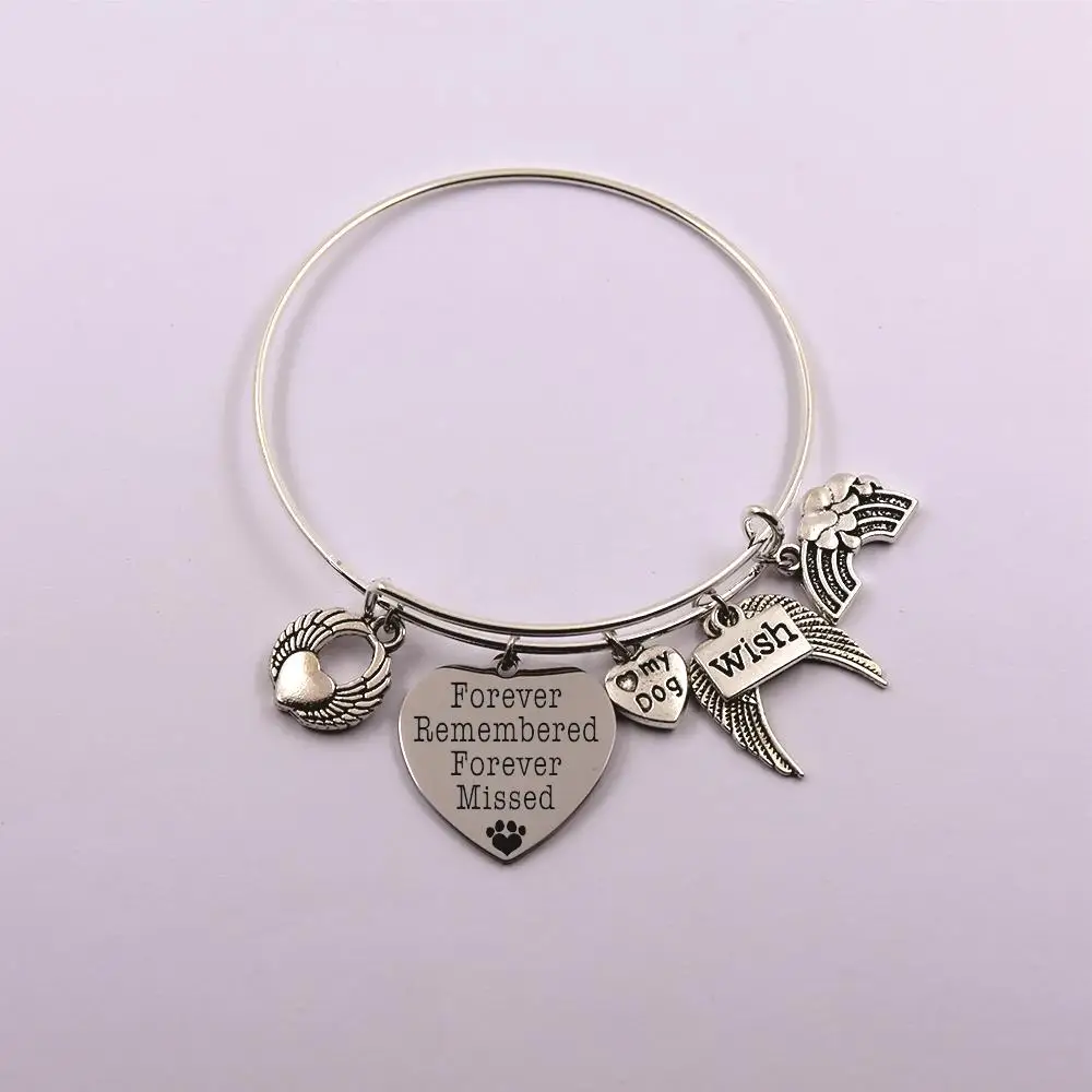 Женский браслет с серебряным покрытием forever remenbered Miss dog angel подарок для любимой