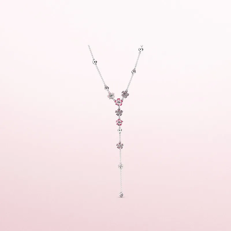 Новые модные из цветков персикового дерева колье в виде цветка европейском стиле