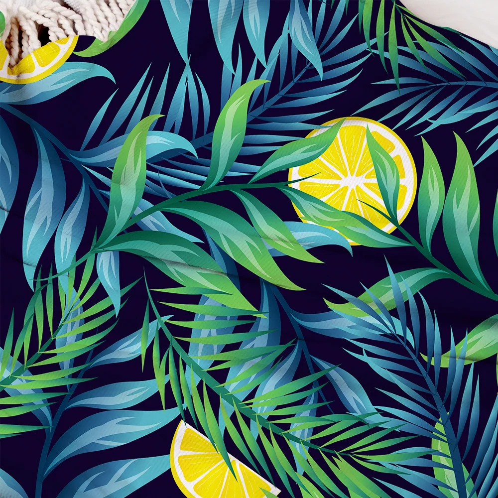 Высокое качество тропических растений Boho Стиль Ванна Полотенца Прямоугольный