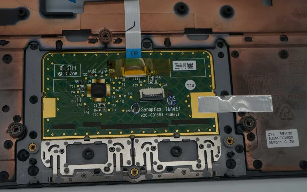 Новый верхний чехол с сенсорной панелью для Dell Inspiron 13R N3010 черная Подставка рук
