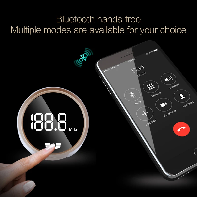 Автомобильный динамик Handfree Bluetooth музыкальный приемник Универсальный