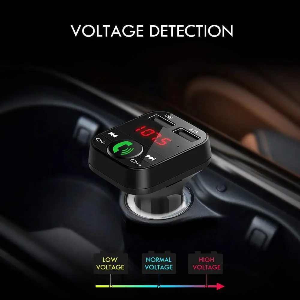 Автомобильный комплект громкой связи Rovtop Bluetooth аксессуар FM передатчик ЖК дисплей