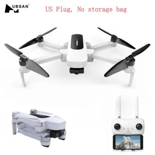 US Plug No bag Hubsan H117S Zino gps 5,8 Г 1 км Складная рукоятка с видом от первого лица в формате 4K UHD, Камера 3-осевому гидростабилизатору RC Дрон Квадрокоптер RTF высокое Скорость Дрон - Цвет: US Plug No bag