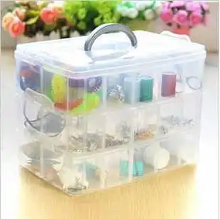 4239 home triple-layer storage boxes three-layer removable plastic jewelry | Дом и сад