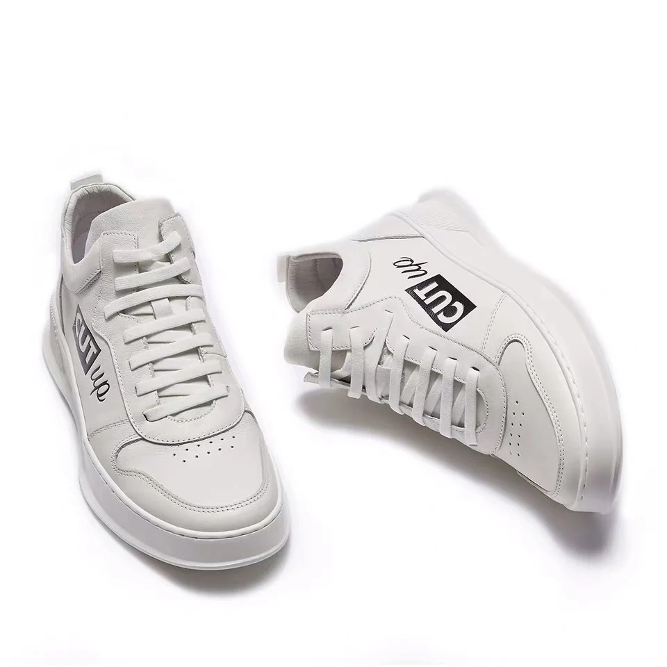 Delivr Men Sneakers Luxury Brand Genuine Leather 2019 New Fashion High Top Mans Shoes Men's | Обувь