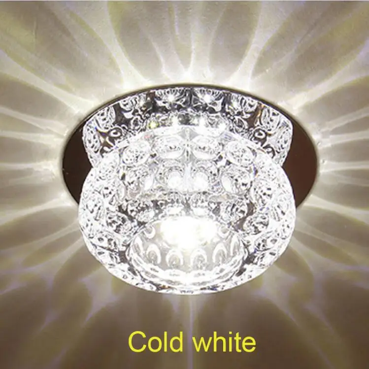 cold white Хрустальный светодиодный потолочный светильник, освещение для коридора, прихожей, лампа для гостиной, светодиодный потолочный светильник - Цвет корпуса: cold white