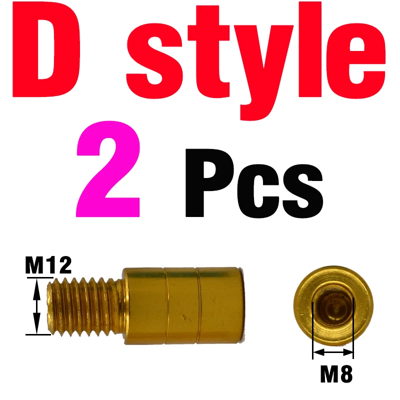 D style 2PCS MNFT 2 шт. M8/M10/M12 адаптер с сеточной головкой быстроразъемный адаптер для головки гарпун Соединительный соединитель рыболовные снасти - Цвет: D style 2PCS