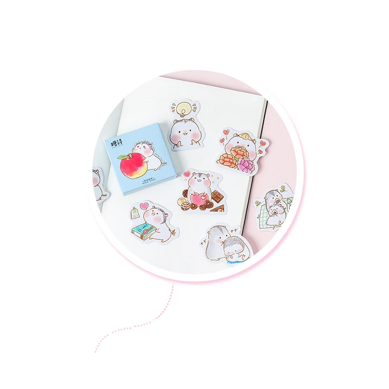 20 упаковок/партия милые Kawaii хомяк детские бумажные этикетки наклейки