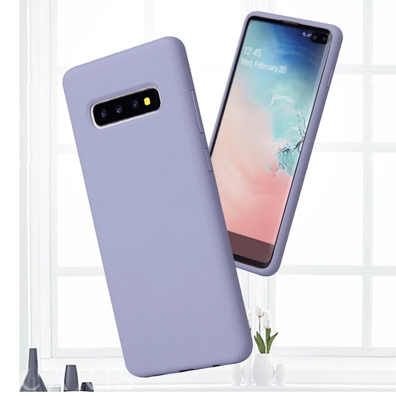 Роскошный жидкий силиконовый чехол для samsung Galaxy s10 plus s10E a50 a40 a70 a30 a10 m10 m20 яркие