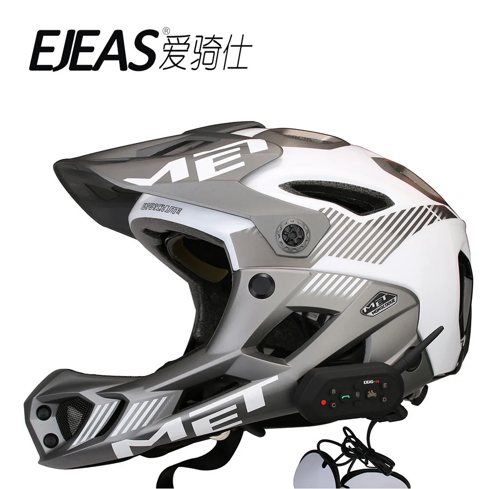 2 шт. ejeas E6 1200 м 6 человек Bluetooth Мотоциклетный домофон гарнитура для полуполного