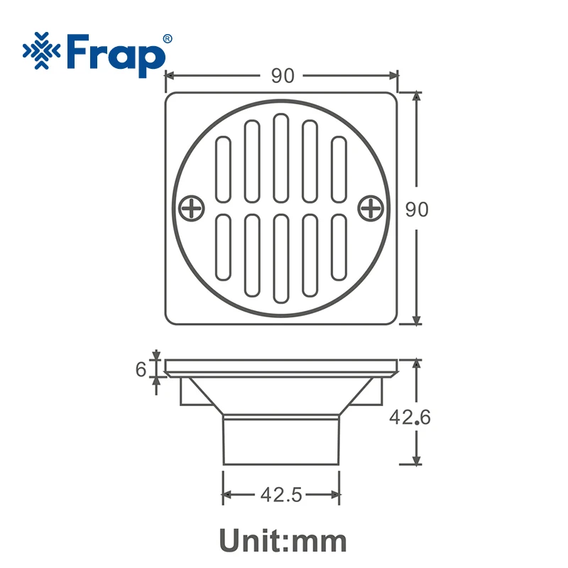 Современный медный Слив для ванной комнаты Frap Design хорошего качества пола слив