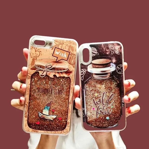 Роскошный чехол для телефона quicksand kiss me iPhone Xs 6 7 8 plus винтажный мягкий мобильного