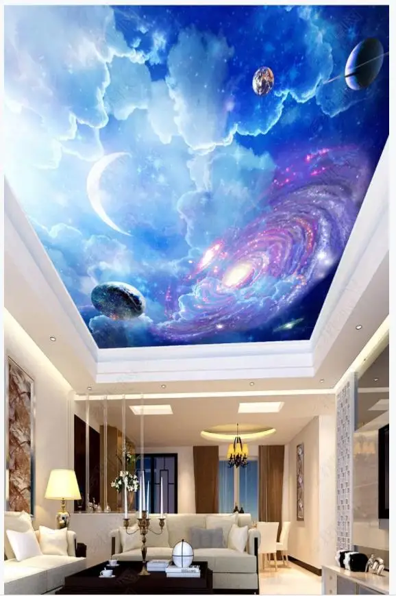 

Custom photo wallpaper 3d ceiling wallpaper Fantasy universe starry sky zenith mural wall papers for living room decoration