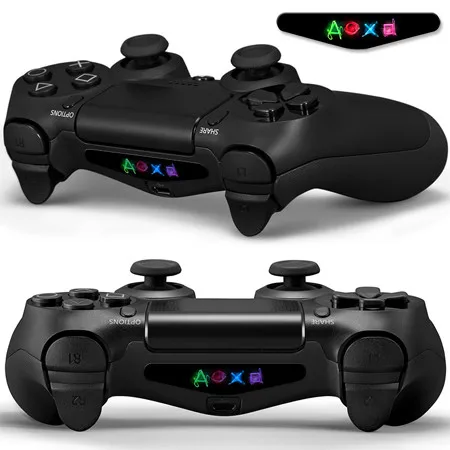 YSLED-0072-2pcs 1 пара для Playstation 4 игра светодиодный светильник бар виниловые наклейки PS4 контроллер геймпад модные наклейки Кожа красочная крышка - Цвет: YSLED-0072-2pcs