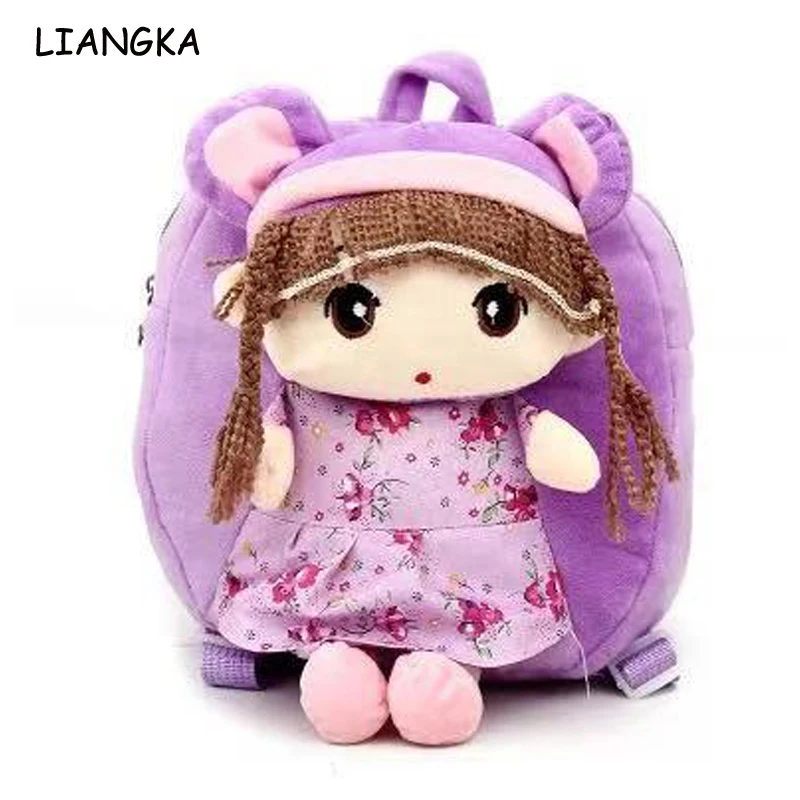 LIANGKA 3D мультфильм милая плюшевая кукла для девочек школьная сумка малышей Дети