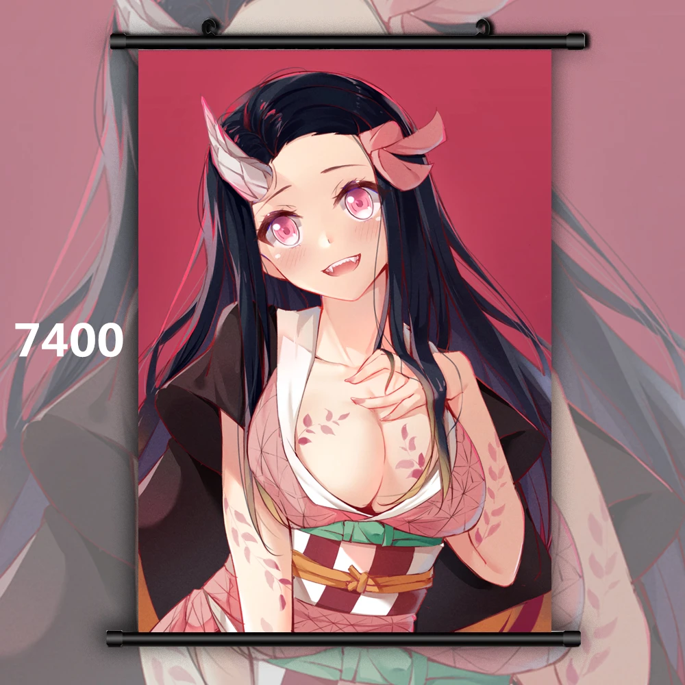 7400 Demon Slayer Kimetsu no Yaiba Kamado Nezuko Аниме Манга настенный плакат в рулоне A - Color: 7400
