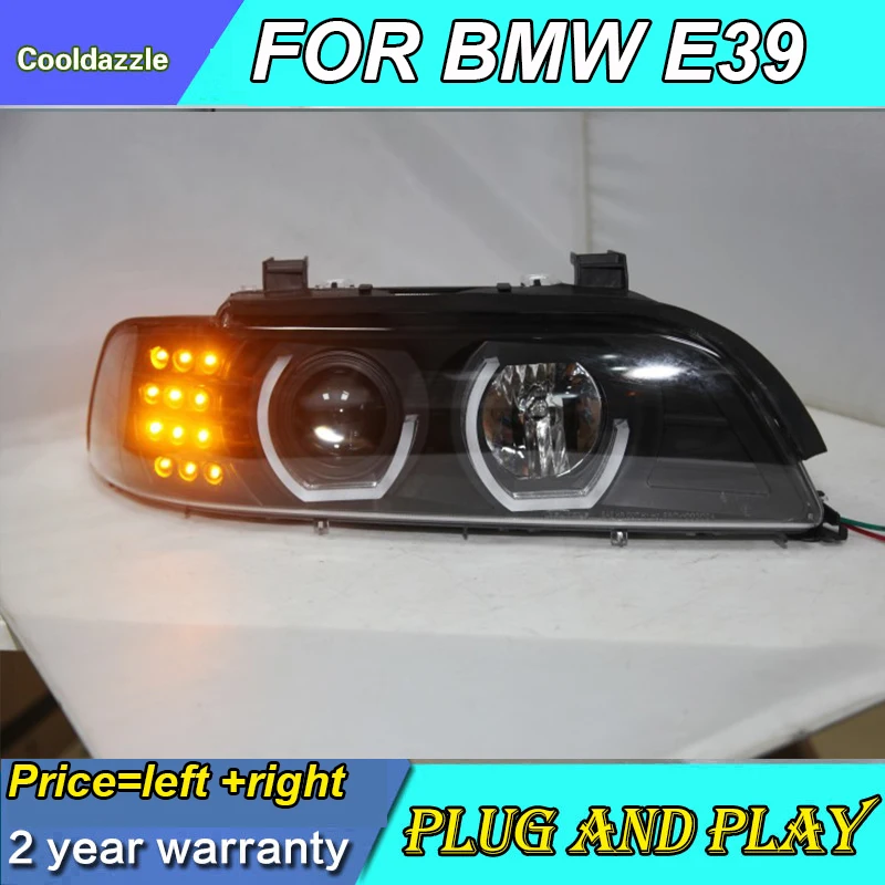 Для BMW E39 светодиодный налобный фонарь Ангельские глазки 1995 1996 1997 1998 1999 2000 2001 2002 2003