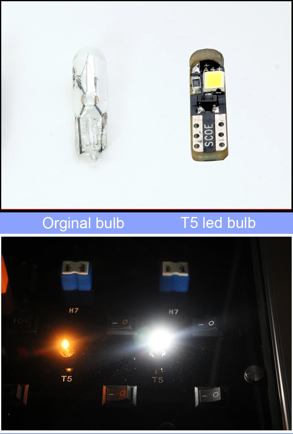 10 шт. светодиодные лампы для приборной панели T5 3SMD 12 В/24 В 12516 13516 Вт 2835