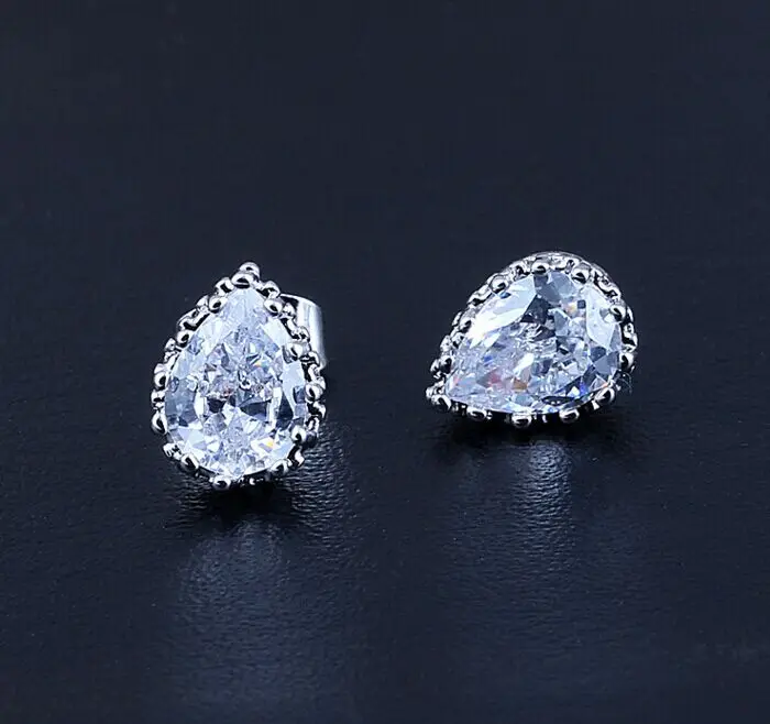 Модные Классические Элегантные циркониевые серьги в виде капель класса ААА