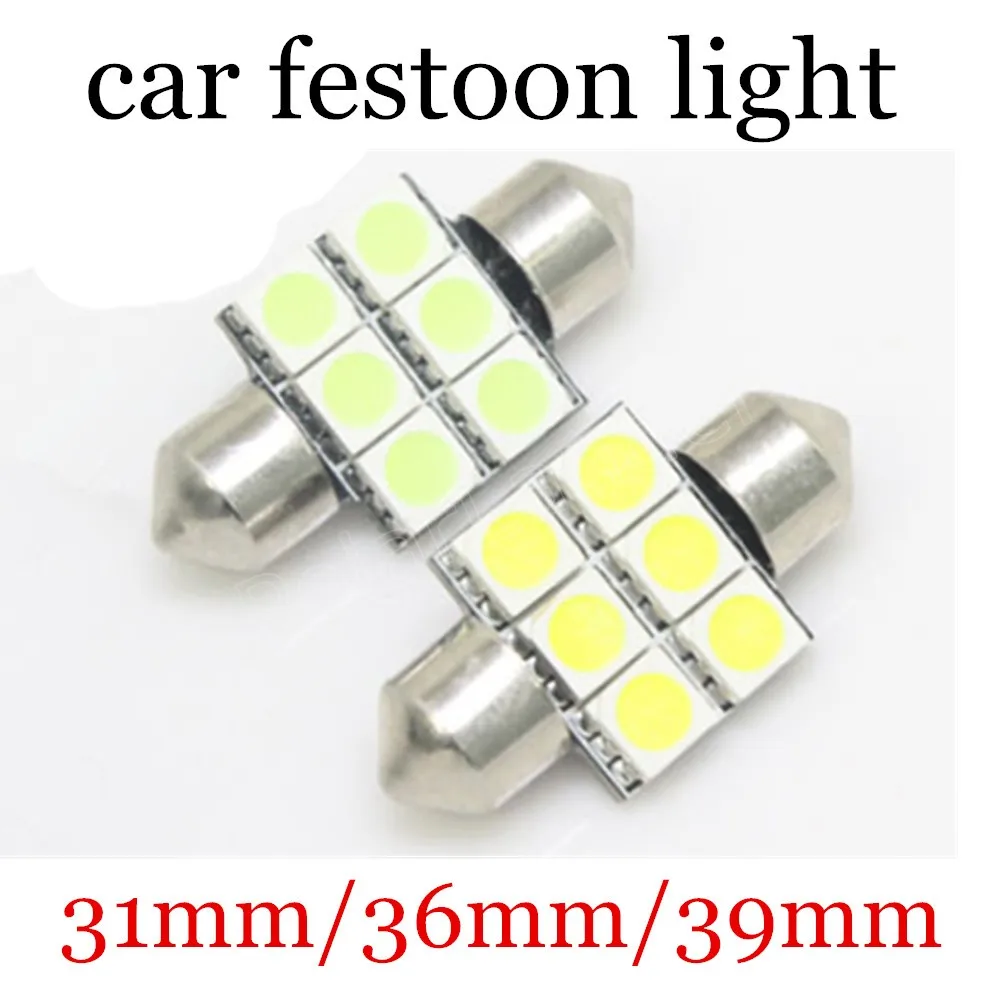 

Новый светодиодный светильник F-estoon, 10 шт., 6smd 5630, 31 мм, 36 мм, 39 мм, 42 мм, 6 smd, светодиодный светильник для Чтения номерного знака автомобиля