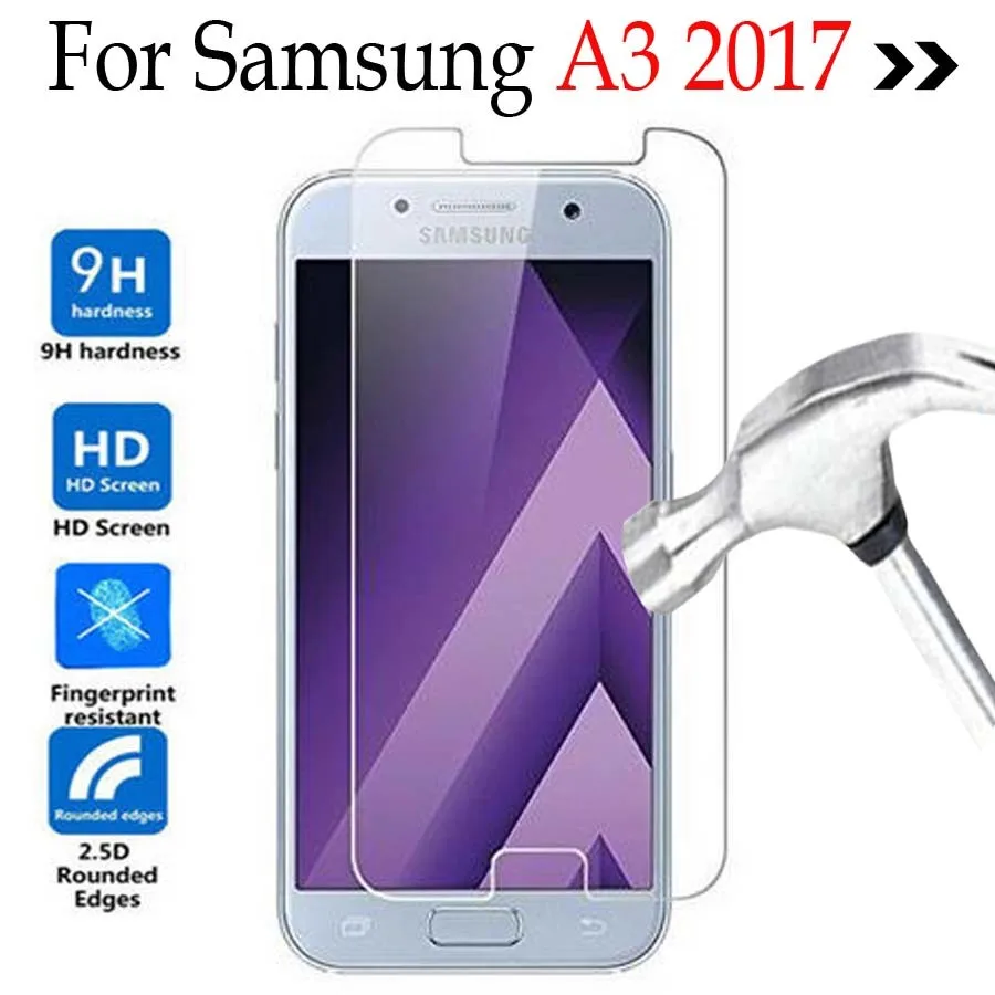 2.5D 9H Премиум Закаленное стекло пленка для Samsung A5 A3 2017 A10 A20 A30 A40 A50 A60 A20E A70 A80 A90 Galaxy